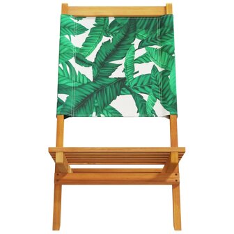 Tuinstoelen 8 st inklapbaar stof en massief hout groen