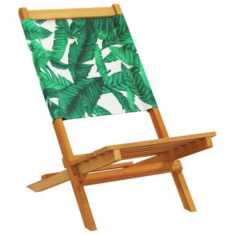 Tuinstoelen 6 st inklapbaar stof en massief hout groen