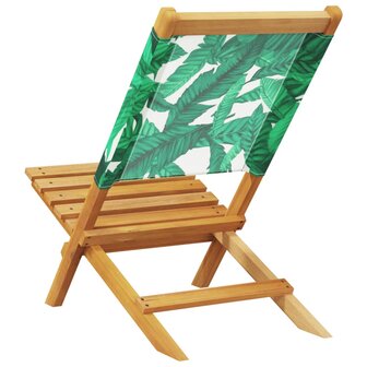 Tuinstoelen 6 st inklapbaar stof en massief hout groen