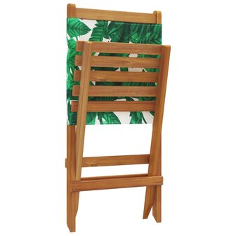 Tuinstoelen 6 st inklapbaar stof en massief hout groen