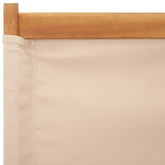 Tuinstoelen 4 st inklapbaar stof en massief hout beige