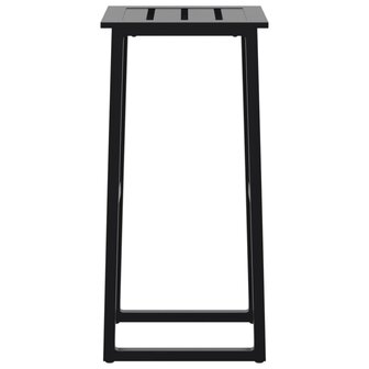 Barkrukken 2 st 38x38x80 cm gepoedercoat staal zwart