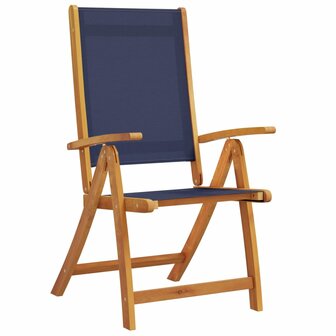 Tuinstoelen inklapbaar 2 st massief acaciahout en textileen