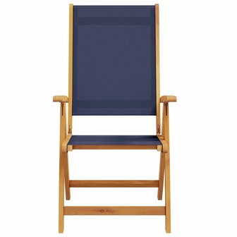 Tuinstoelen inklapbaar 2 st massief acaciahout en textileen