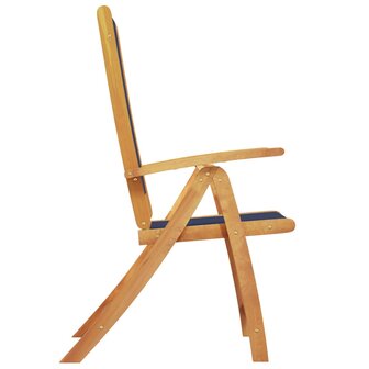 Tuinstoelen inklapbaar 2 st massief acaciahout en textileen