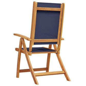 Tuinstoelen inklapbaar 2 st massief acaciahout en textileen