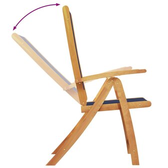 Tuinstoelen inklapbaar 6 st massief acaciahout en textileen