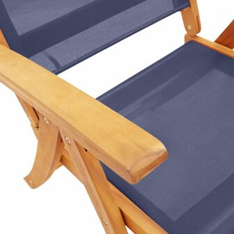 Tuinstoelen inklapbaar 6 st massief acaciahout en textileen