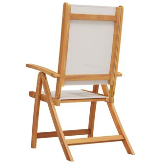 Tuinstoelen inklapbaar 2 st massief acaciahout en textileen