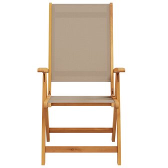 Tuinstoelen inklapbaar 2 st massief acaciahout en textileen