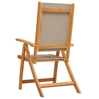 Tuinstoelen inklapbaar 2 st massief acaciahout en textileen