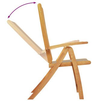 Tuinstoelen inklapbaar 8 st massief acaciahout en textileen