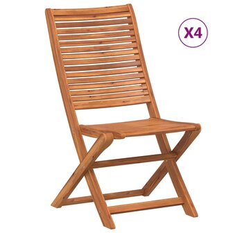 Tuinstoelen 4 st inklapbaar massief acaciahout