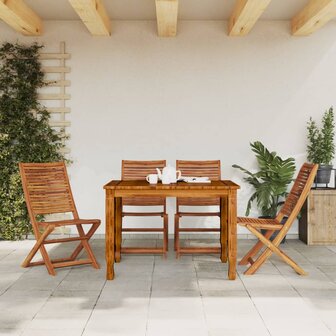 Tuinstoelen 4 st inklapbaar massief acaciahout