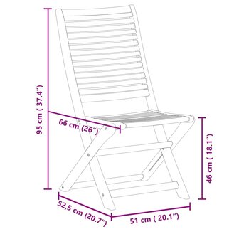 Tuinstoelen inklapbaar 2 st massief acaciahout