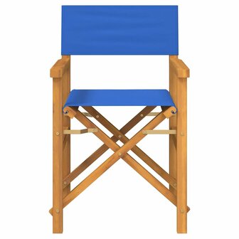 Regisseursstoel inklapbaar massief teakhout blauw