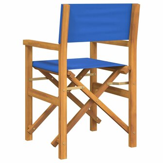 Regisseursstoel inklapbaar massief teakhout blauw