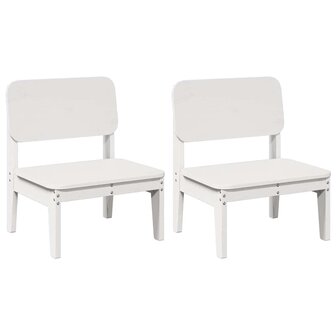 Tuinstoelen 2 st 60x52,5x72 cm massief grenenhout wit
