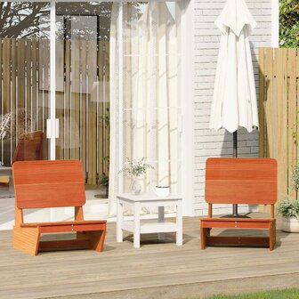 Tuinstoelen 2 st 60x64x70,5 cm massief grenenhout wasbruin