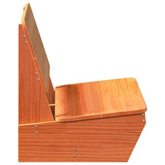 Tuinstoelen 2 st 60x64x70,5 cm massief grenenhout wasbruin