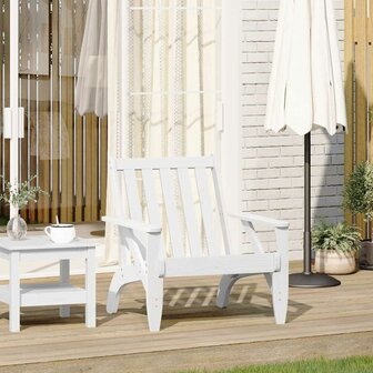 Tuinstoel Adirondack 75x77x77 cm massief grenenhout wit