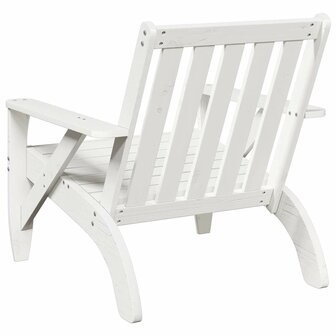 Tuinstoel Adirondack 75x77x77 cm massief grenenhout wit