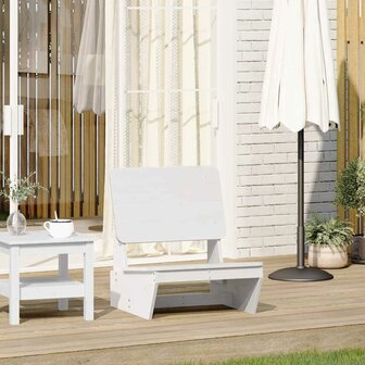 Tuinstoel 60x64x70,5 cm massief grenenhout wit