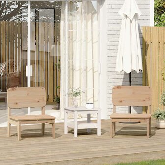 Tuinstoelen 2 st 60x52,5x72 cm massief grenenhout