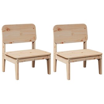 Tuinstoelen 2 st 60x52,5x72 cm massief grenenhout