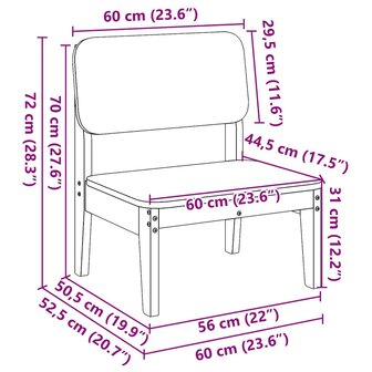 Tuinstoelen 2 st 60x52,5x72 cm massief grenenhout