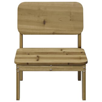 Tuinstoelen 2 st 60x52,5x72 cm ge&iuml;mpregneerd hout