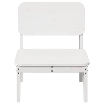 Tuinstoel 60x52,5x72 cm massief grenenhout wit