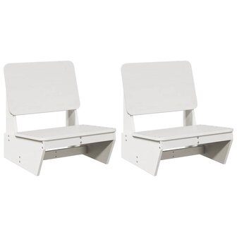 Tuinstoelen 2 st 60x64x70,5 cm massief grenenhout wit