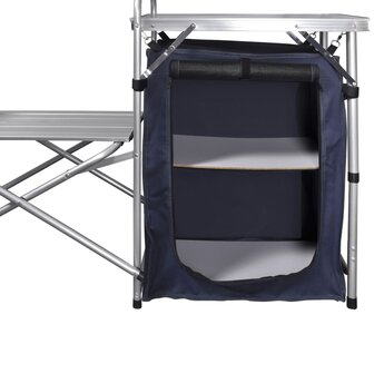 Campingkeuken inklapbaar met windscherm aluminium