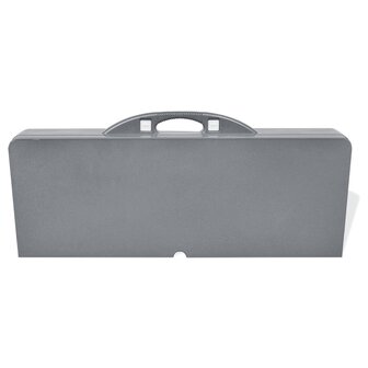 Campingset inklapbaar lichtgewicht 120x60 cm aluminium grijs