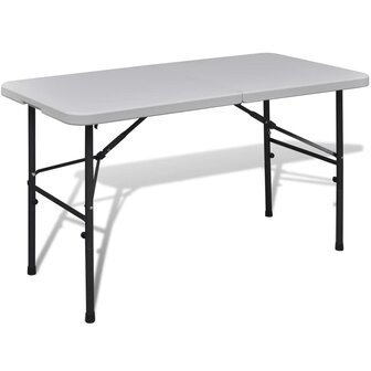 Klaptafel voor buiten 122 cm HDPE wit