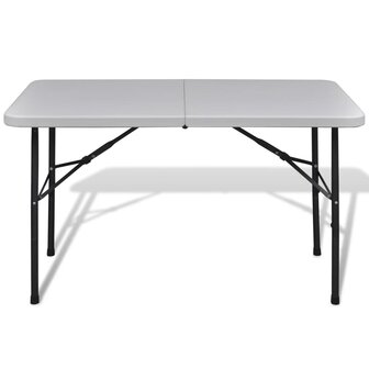 Klaptafel voor buiten 122 cm HDPE wit