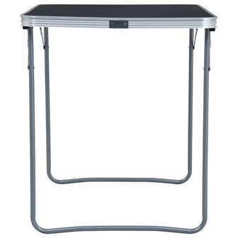 Campingtafel inklapbaar met metalen frame 80x60 cm grijs