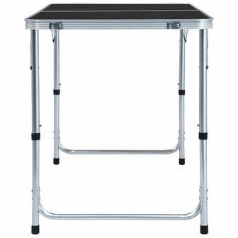 Campingtafel inklapbaar 120x60 cm aluminium grijs