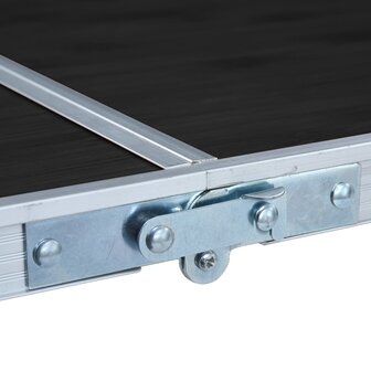 Campingtafel inklapbaar 120x60 cm aluminium grijs