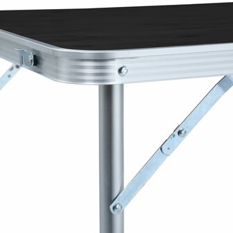 Campingtafel inklapbaar 120x60 cm aluminium grijs