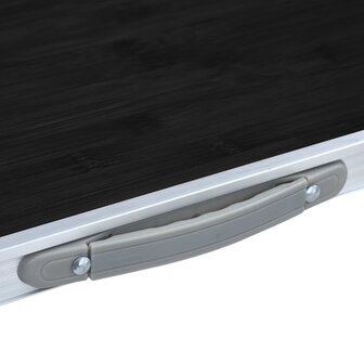 Campingtafel inklapbaar 120x60 cm aluminium grijs
