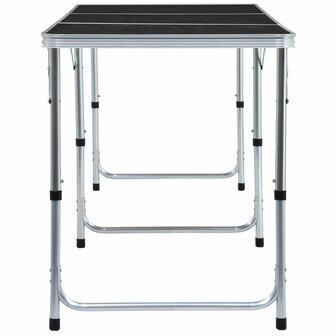 Campingtafel inklapbaar 180x60 cm aluminium grijs