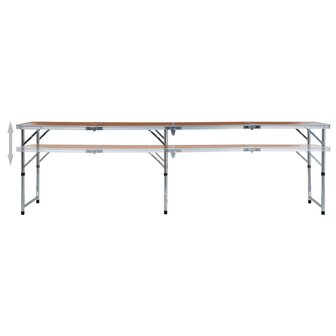 Campingtafel inklapbaar 240x60 cm aluminium