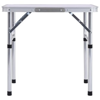 Campingtafel inklapbaar 60x45 cm aluminium wit