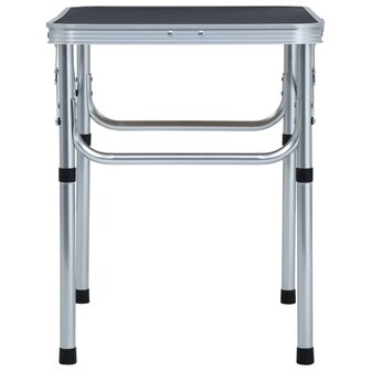 Campingtafel inklapbaar 60x45 cm aluminium grijs
