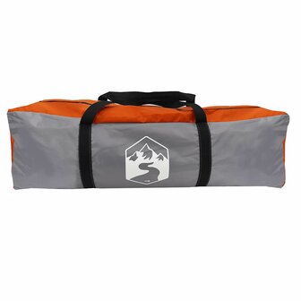 Koepeltent 11-persoons waterdicht grijs en oranje