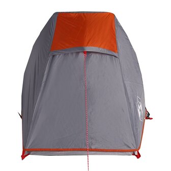 Tunneltent 1-persoons waterdicht grijs en oranje