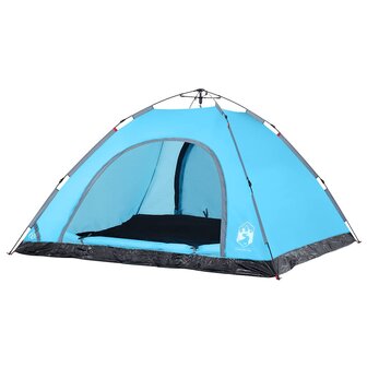 Tent 5-persoons snelontgrendeling blauw