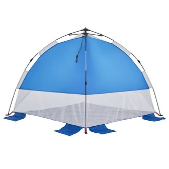 Strandtent waterdicht snelontgrendeling azuurblauw